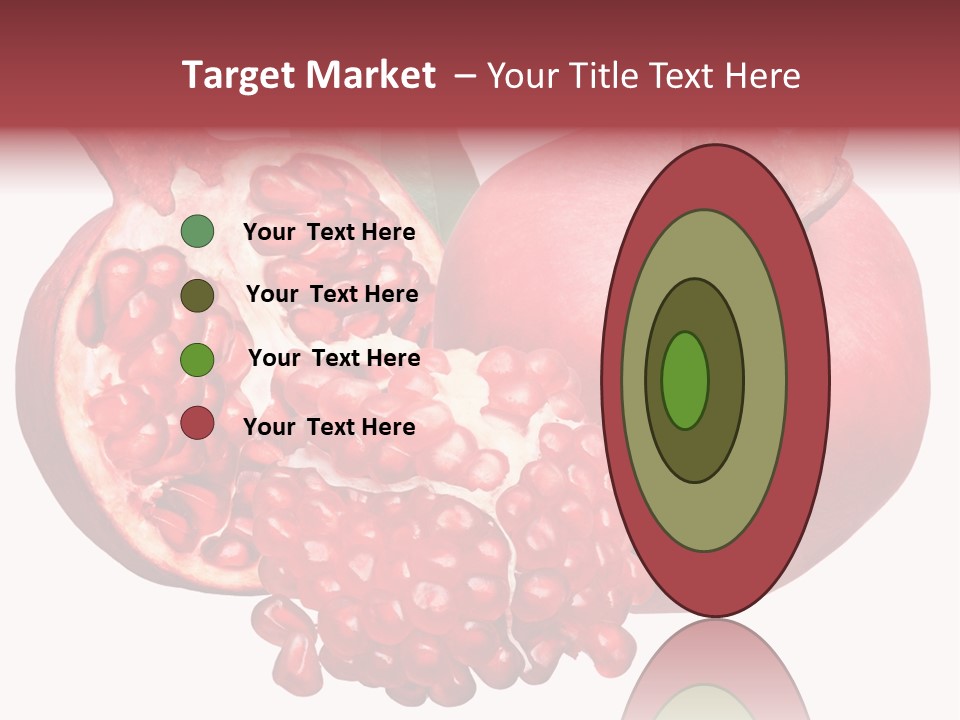 Isolated Pomegranate Background PowerPoint Template