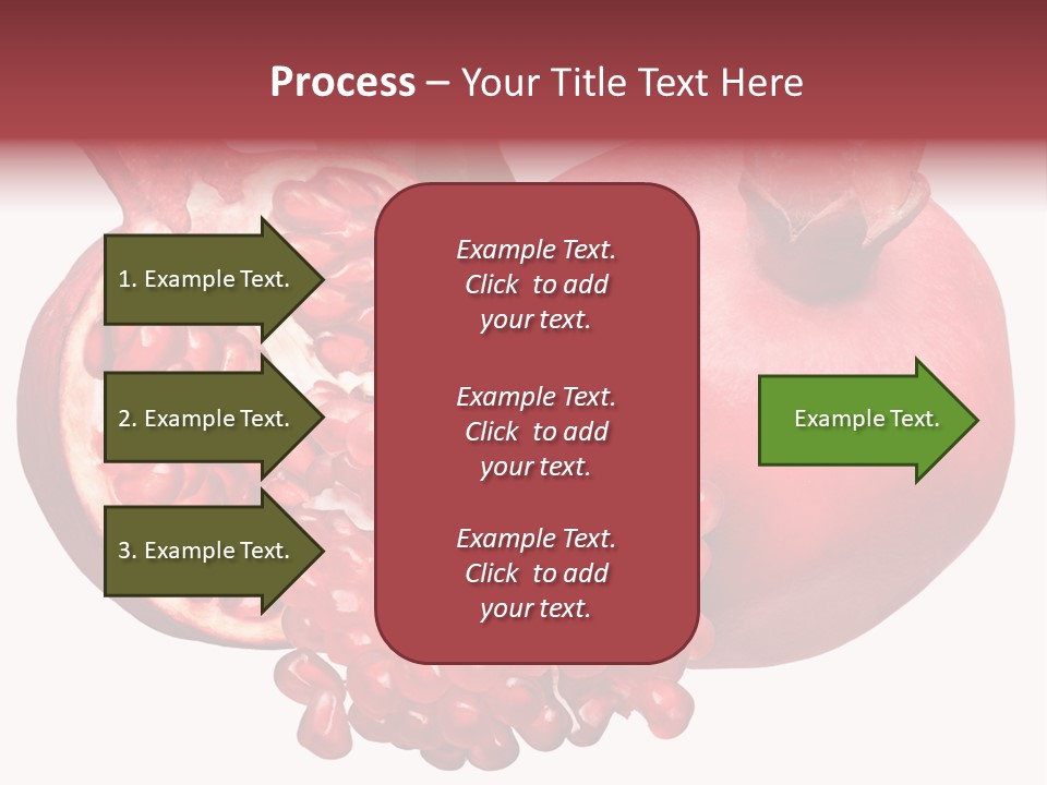 Isolated Pomegranate Background PowerPoint Template
