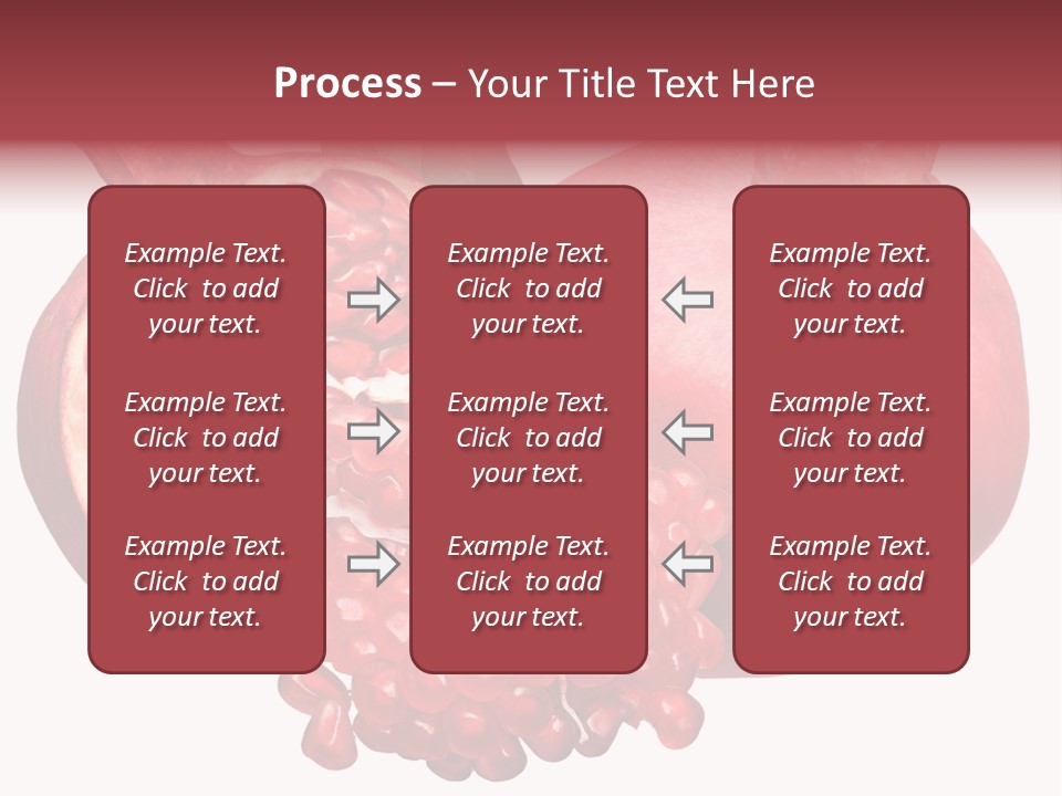 Isolated Pomegranate Background PowerPoint Template