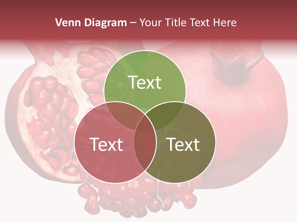 Isolated Pomegranate Background PowerPoint Template