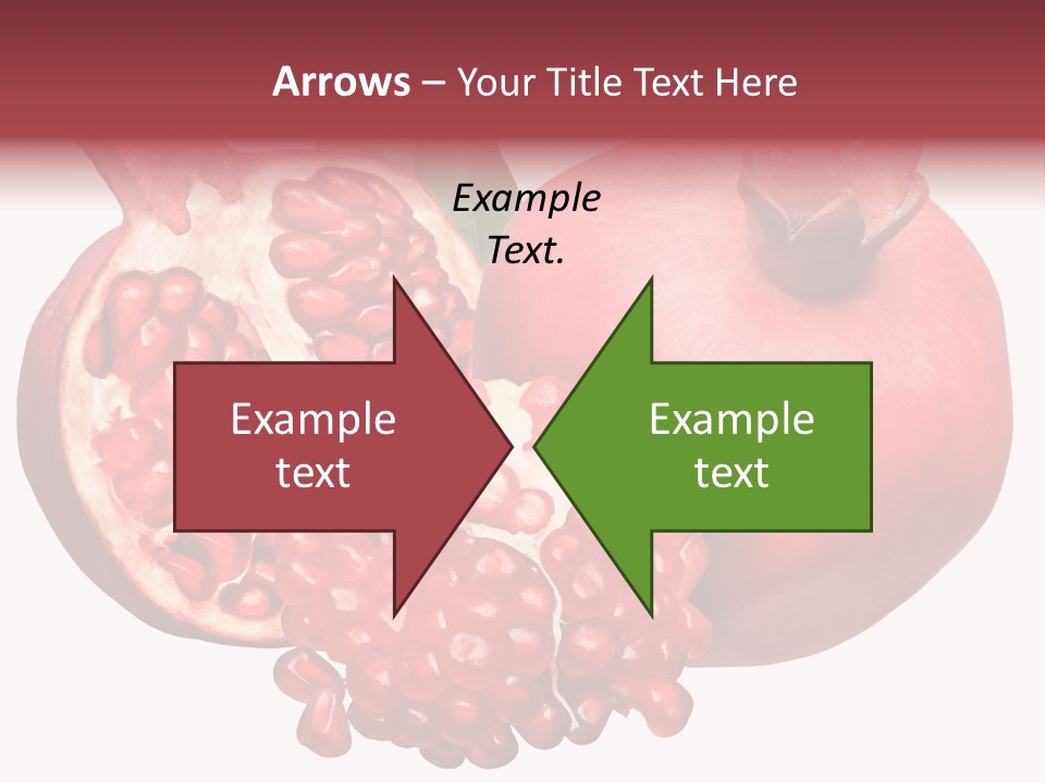 Isolated Pomegranate Background PowerPoint Template