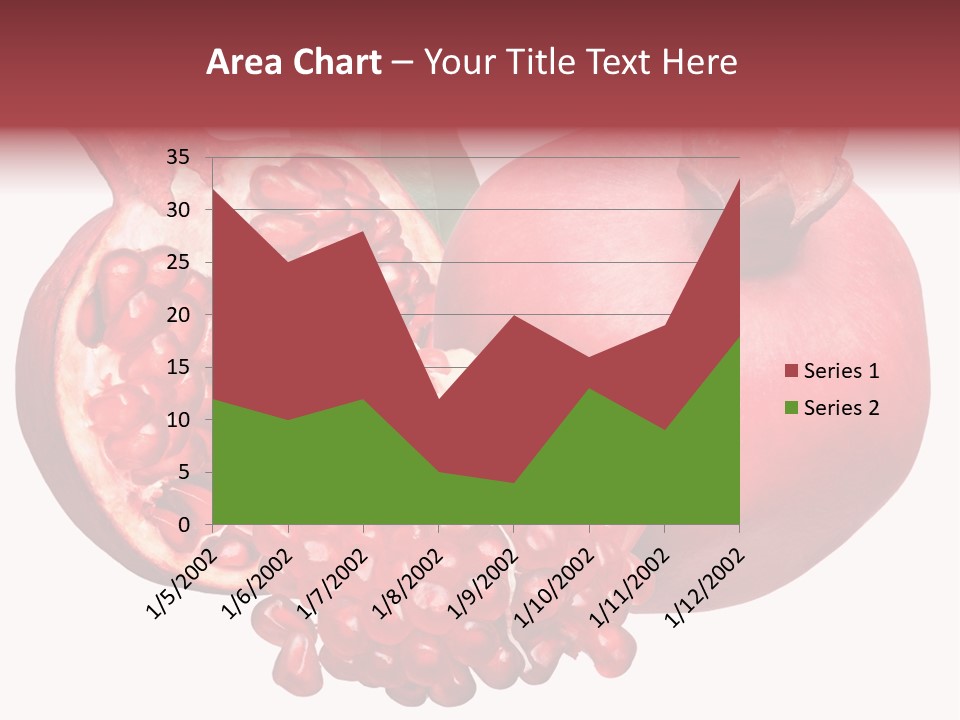 Isolated Pomegranate Background PowerPoint Template