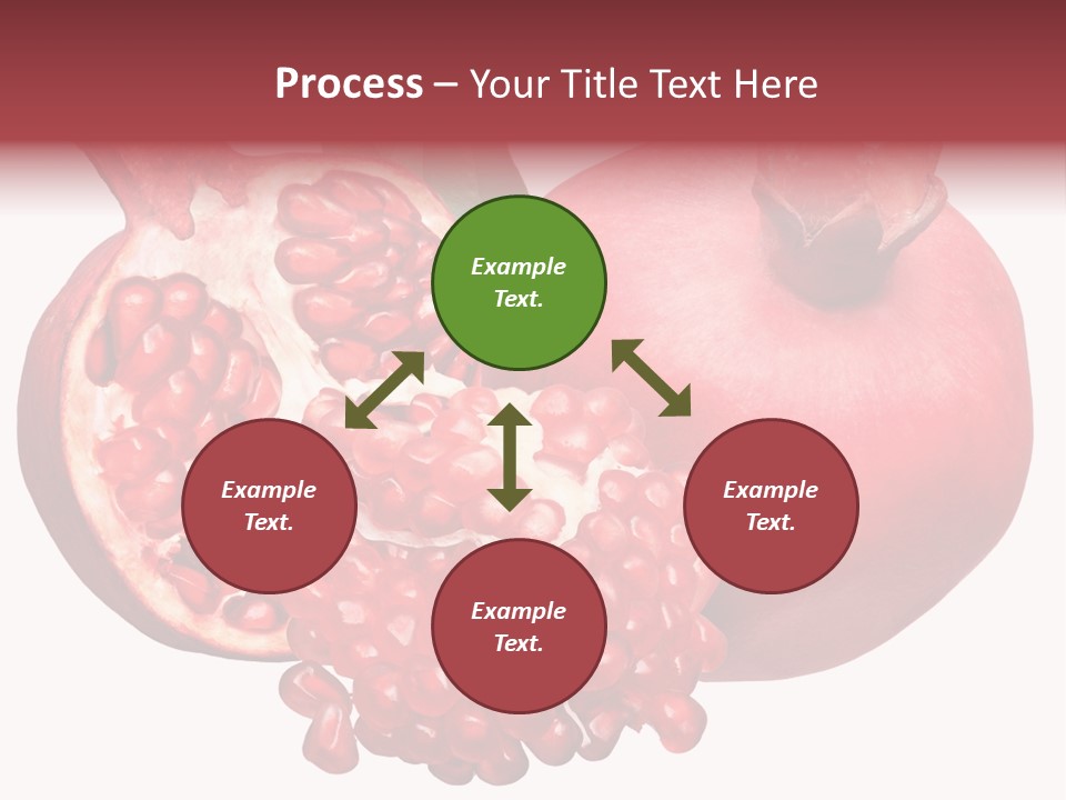 Isolated Pomegranate Background PowerPoint Template