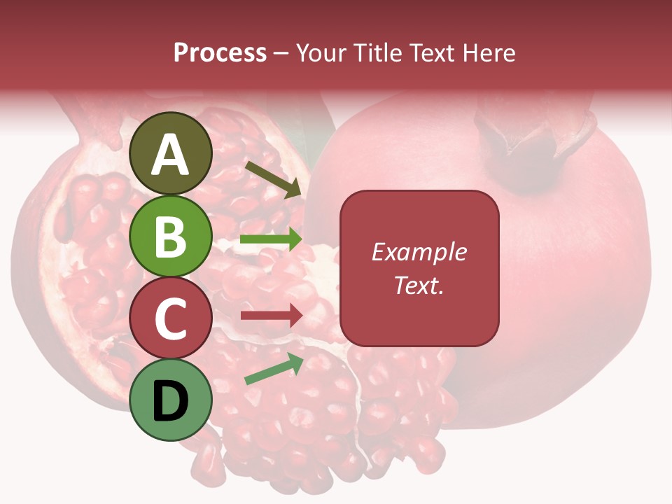 Isolated Pomegranate Background PowerPoint Template