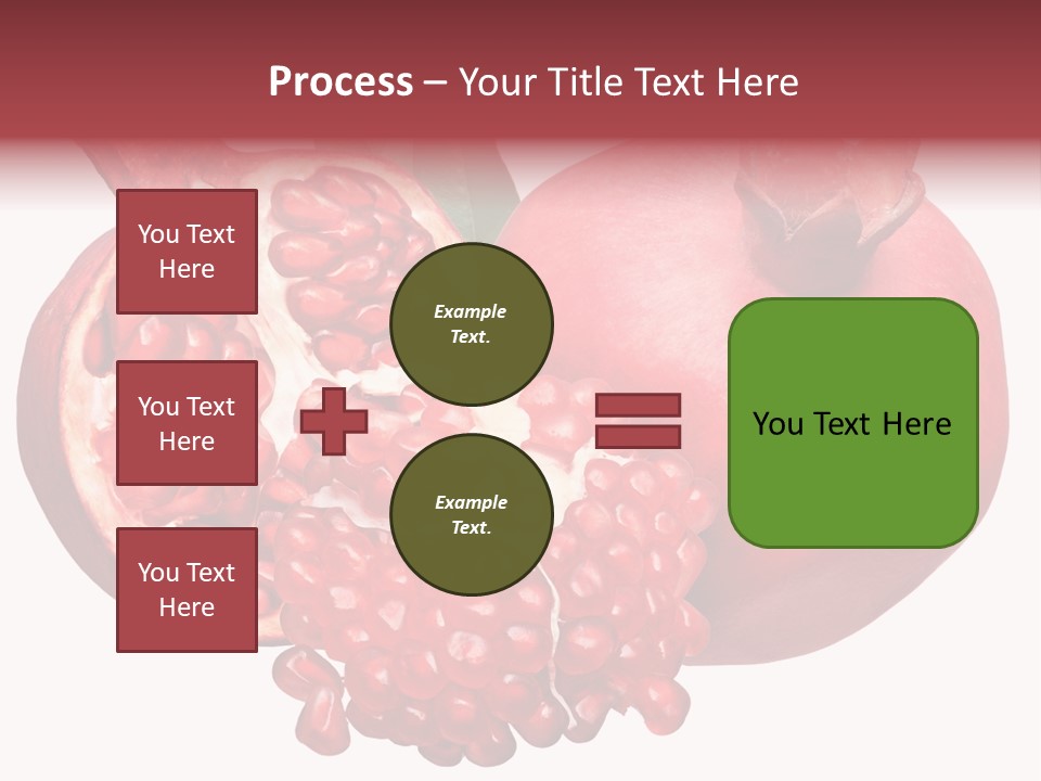 Isolated Pomegranate Background PowerPoint Template