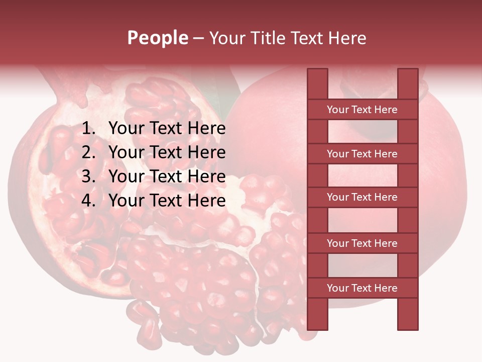 Isolated Pomegranate Background PowerPoint Template