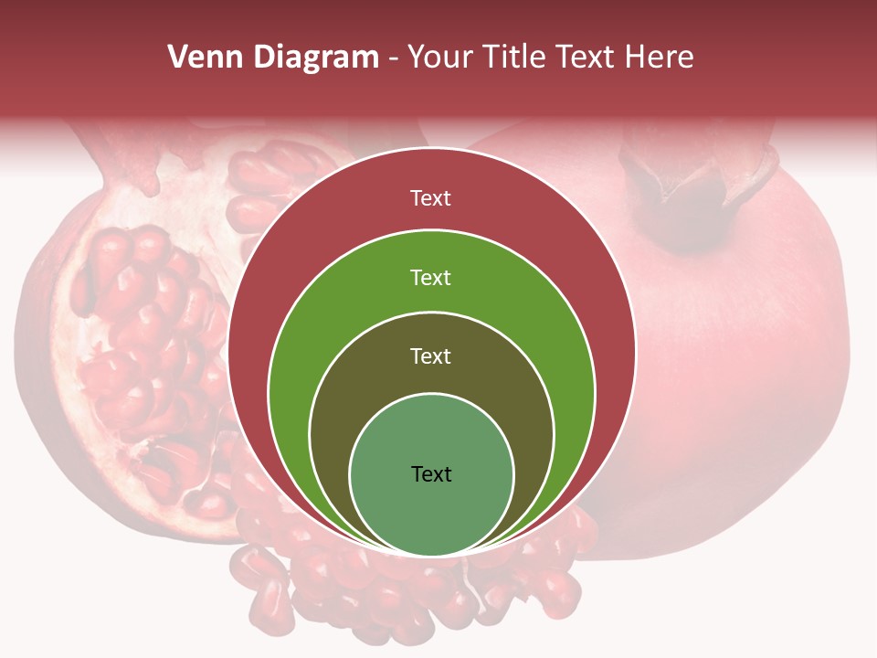 Isolated Pomegranate Background PowerPoint Template