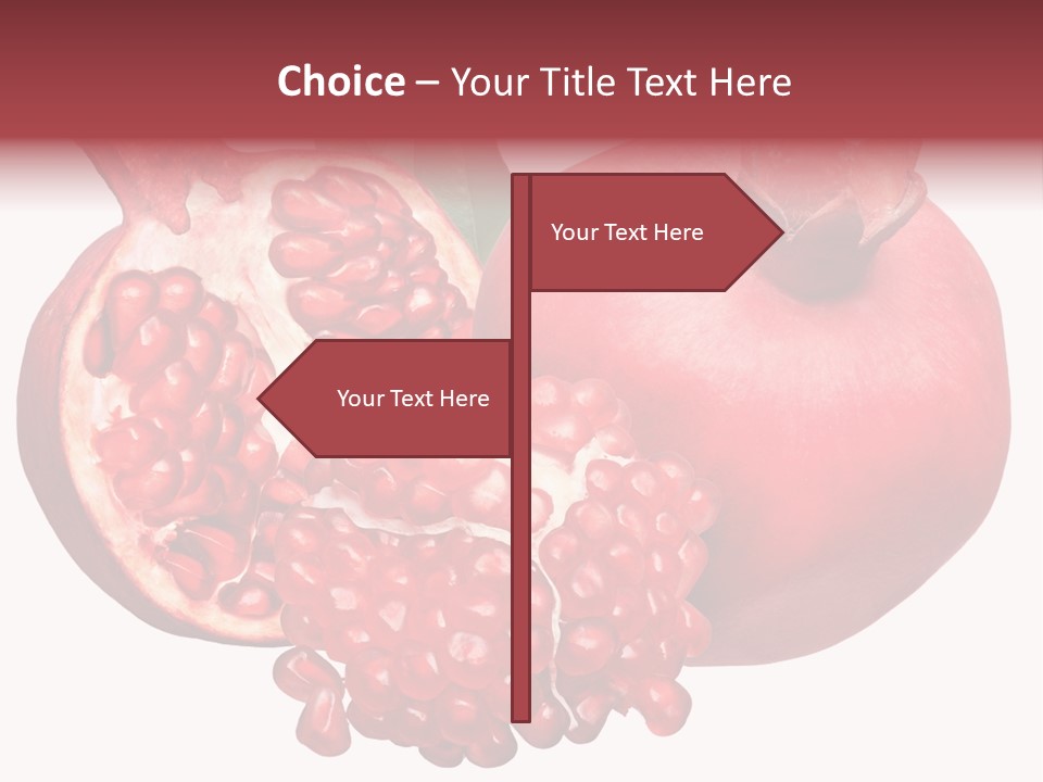 Isolated Pomegranate Background PowerPoint Template