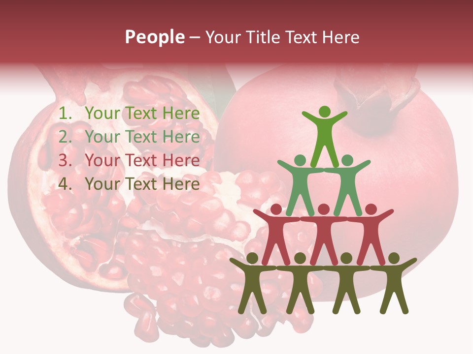 Isolated Pomegranate Background PowerPoint Template