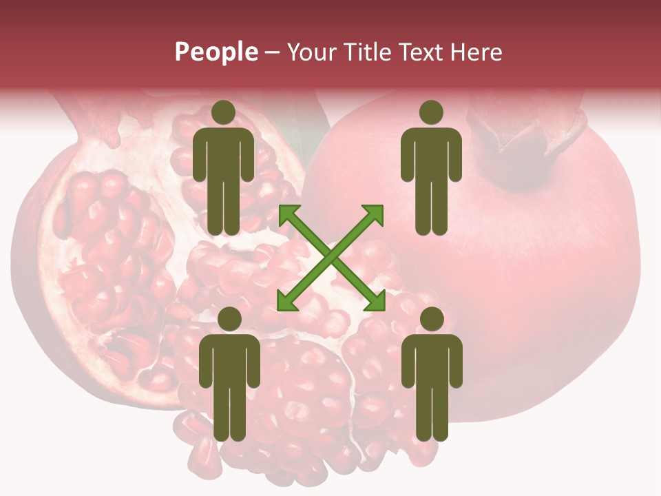 Isolated Pomegranate Background PowerPoint Template
