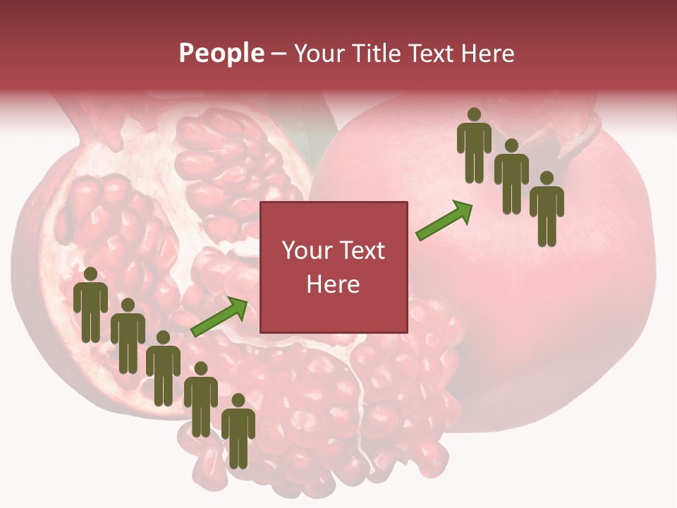Isolated Pomegranate Background PowerPoint Template
