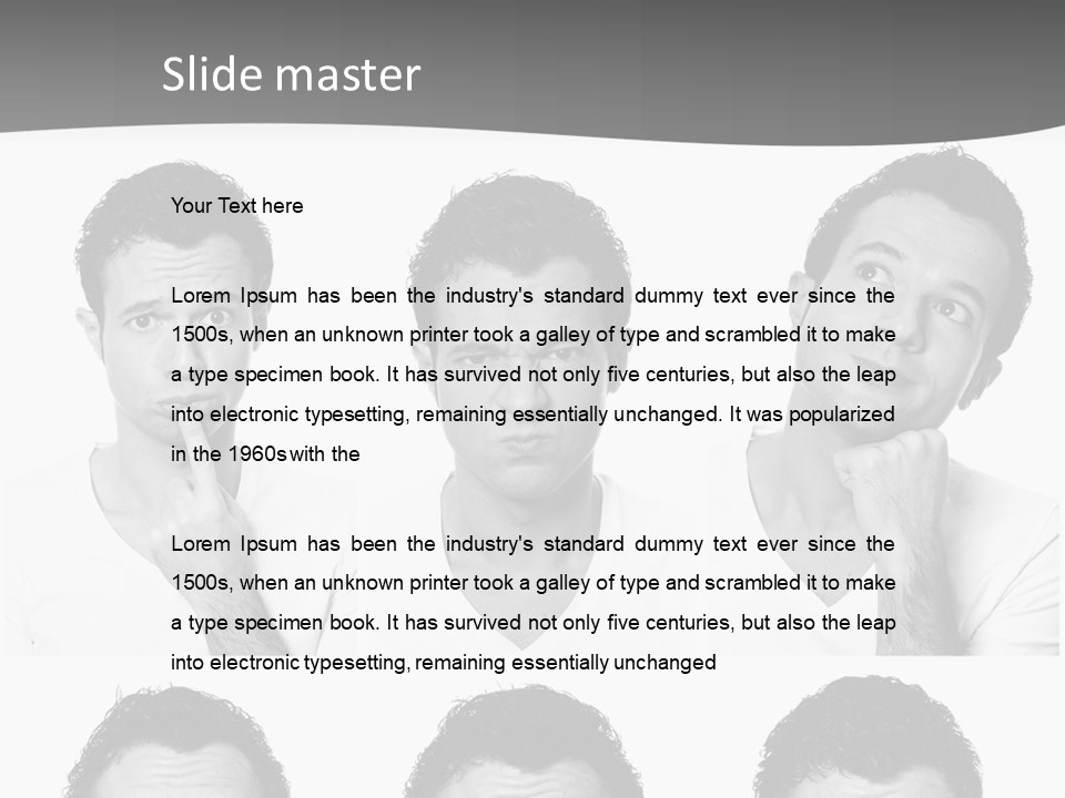 Different Isolated Sad PowerPoint Template