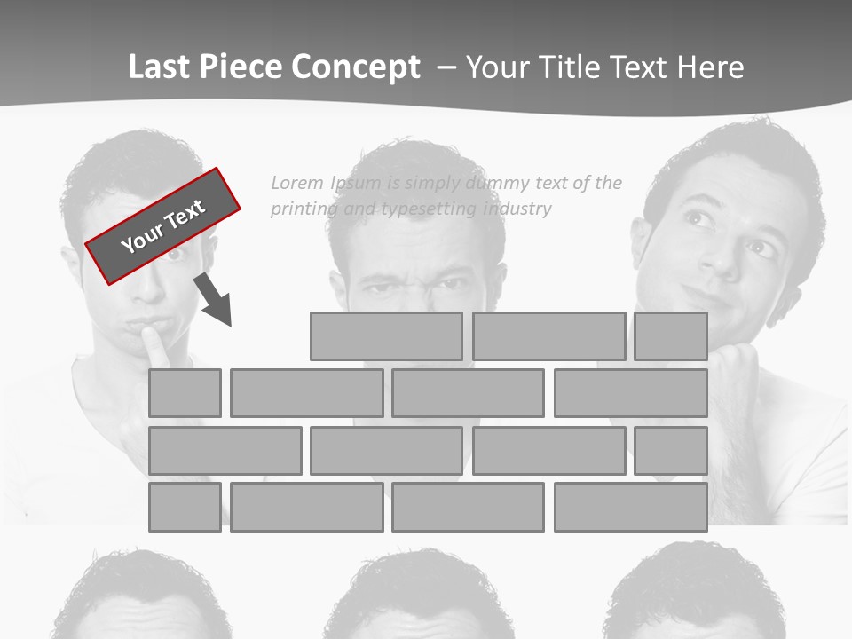 Different Isolated Sad PowerPoint Template