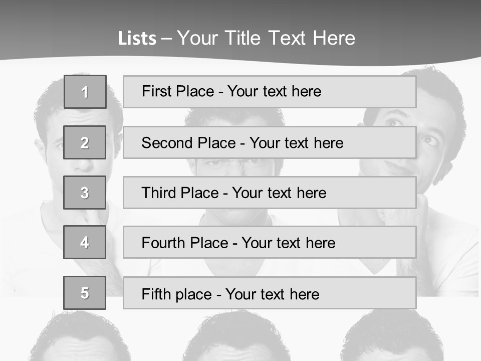 Different Isolated Sad PowerPoint Template