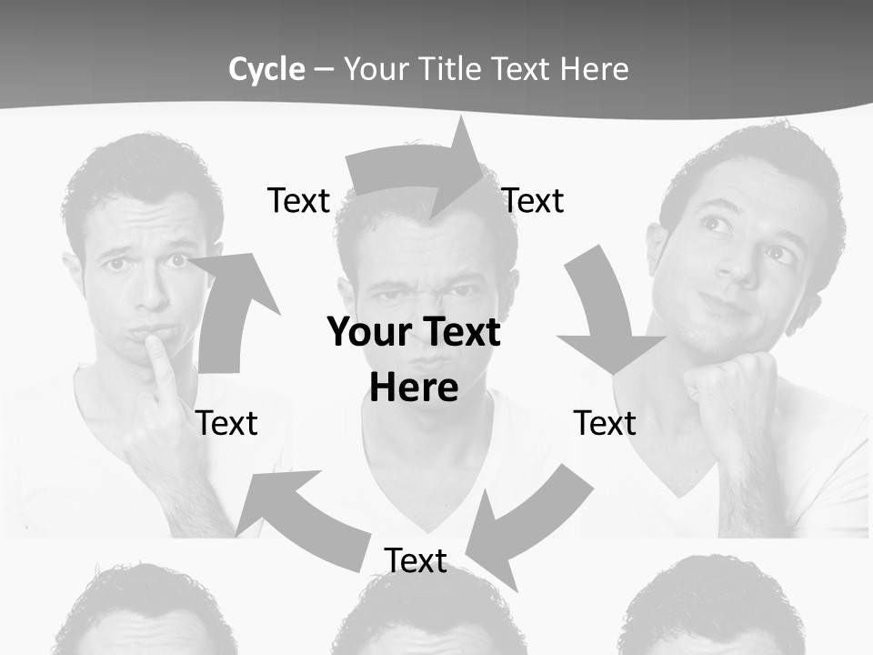 Different Isolated Sad PowerPoint Template