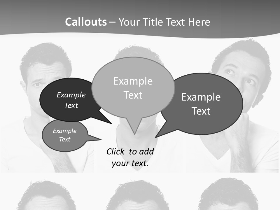Different Isolated Sad PowerPoint Template