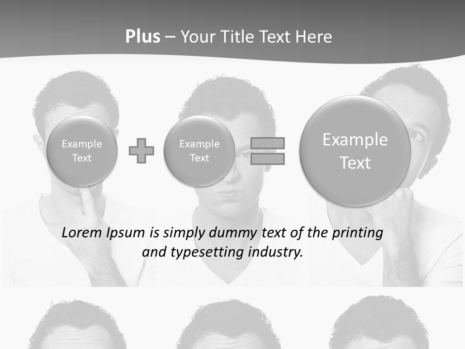 Different Isolated Sad PowerPoint Template