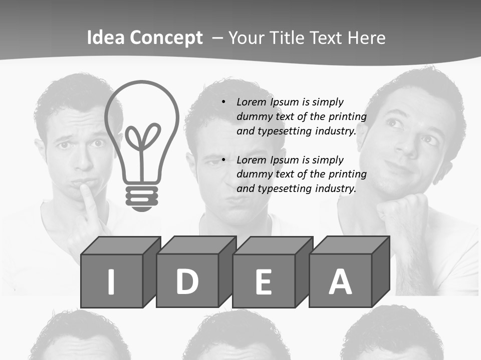 Different Isolated Sad PowerPoint Template