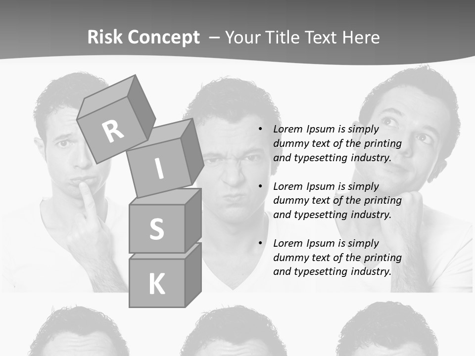 Different Isolated Sad PowerPoint Template