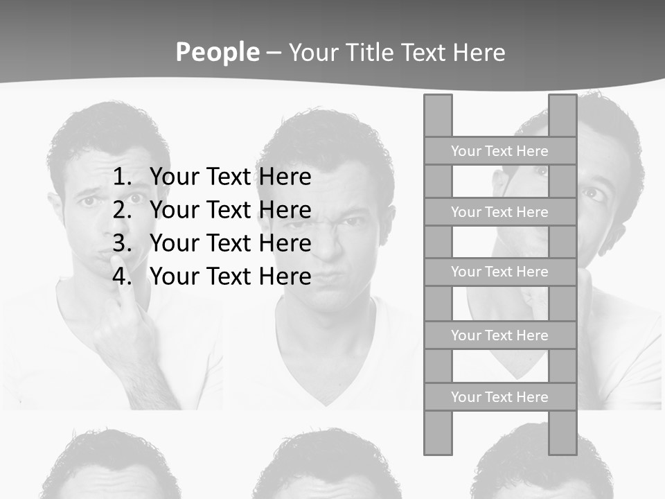 Different Isolated Sad PowerPoint Template