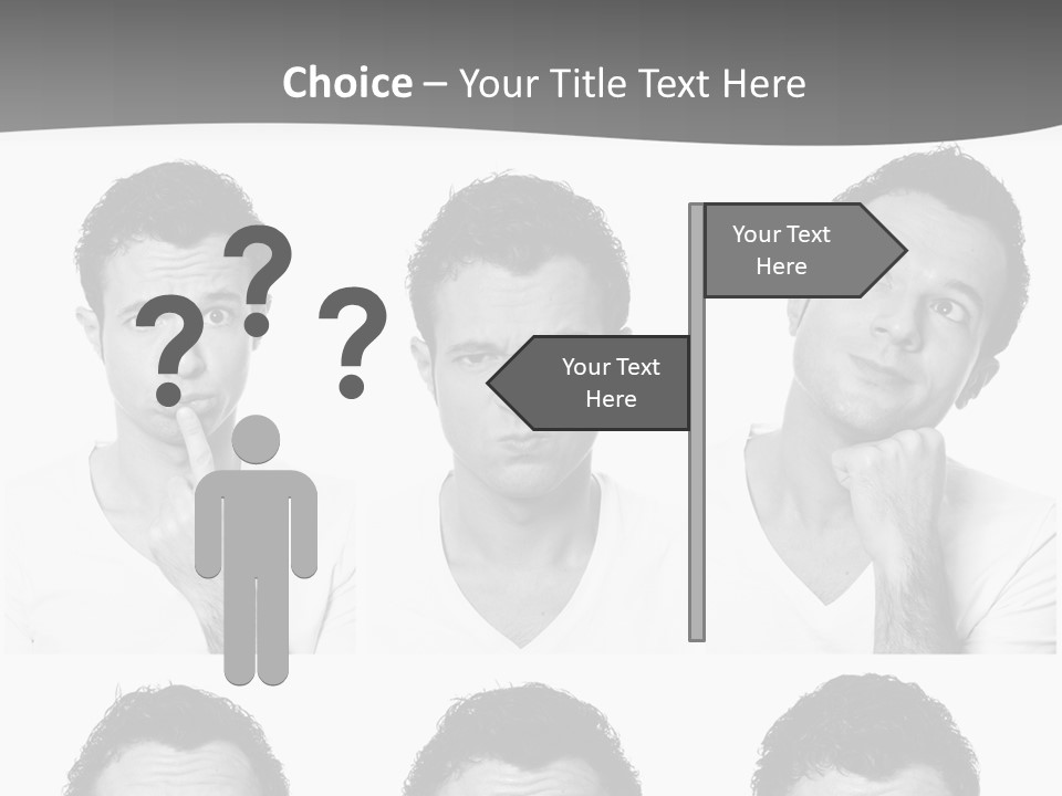 Different Isolated Sad PowerPoint Template