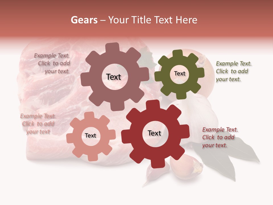 White Preparation Butchery PowerPoint Template