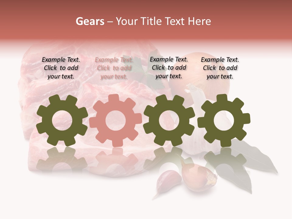 White Preparation Butchery PowerPoint Template