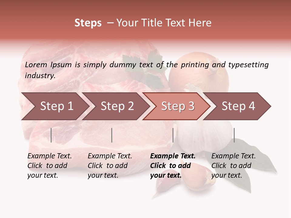 White Preparation Butchery PowerPoint Template