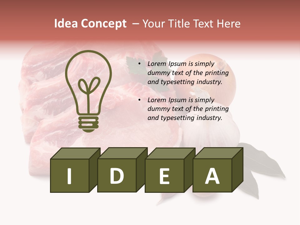 White Preparation Butchery PowerPoint Template
