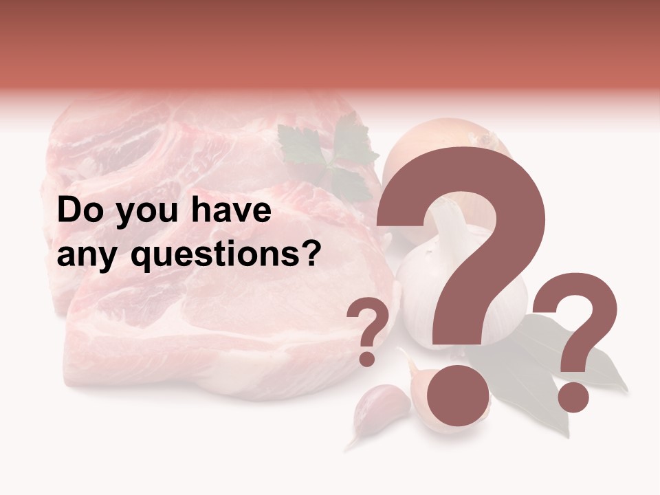 White Preparation Butchery PowerPoint Template