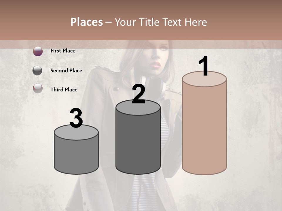 Grunge Music Headphones PowerPoint Template