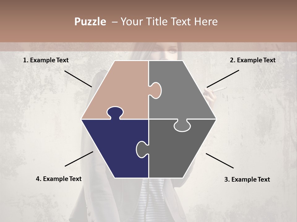 Grunge Music Headphones PowerPoint Template