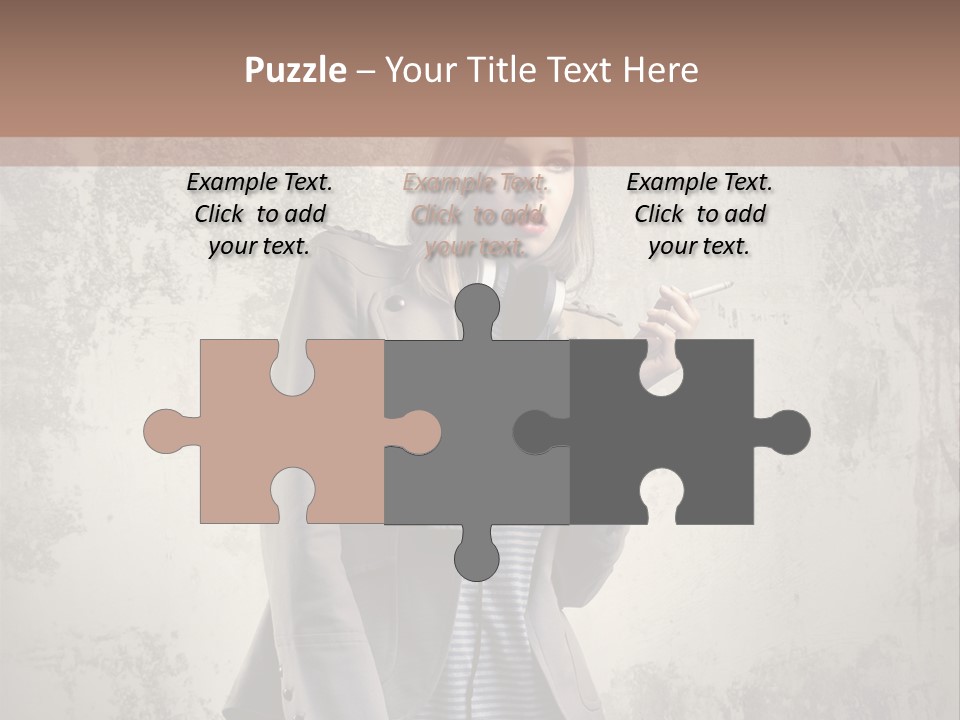 Grunge Music Headphones PowerPoint Template