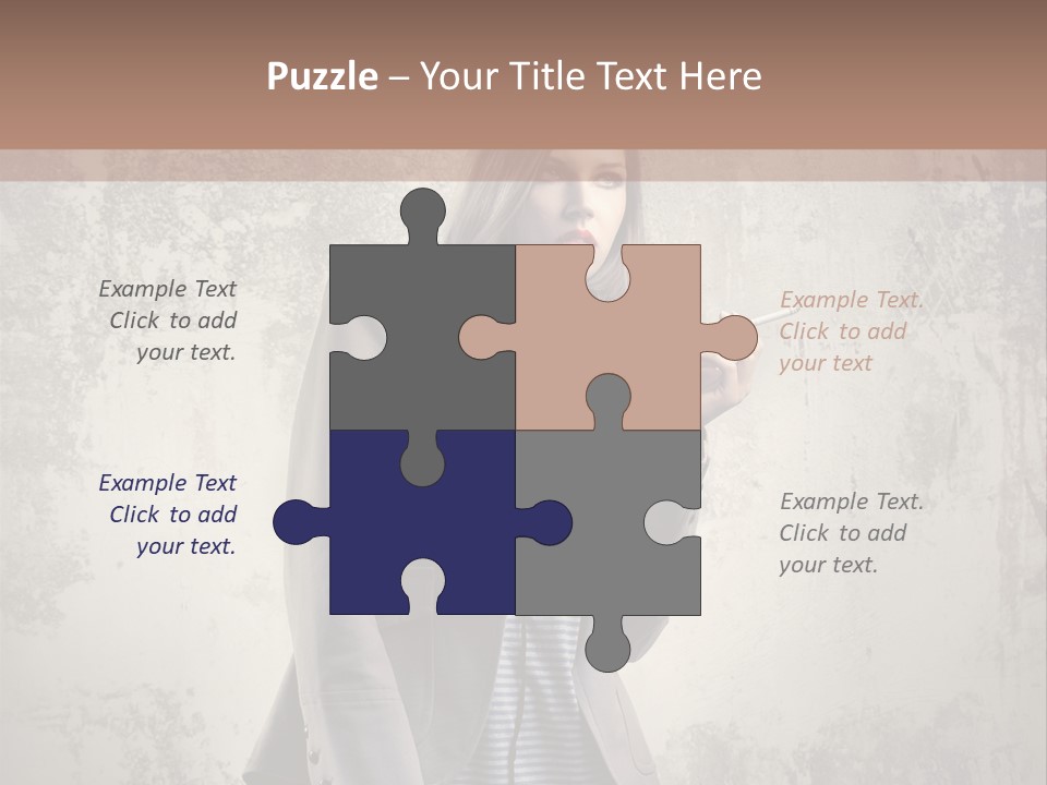 Grunge Music Headphones PowerPoint Template