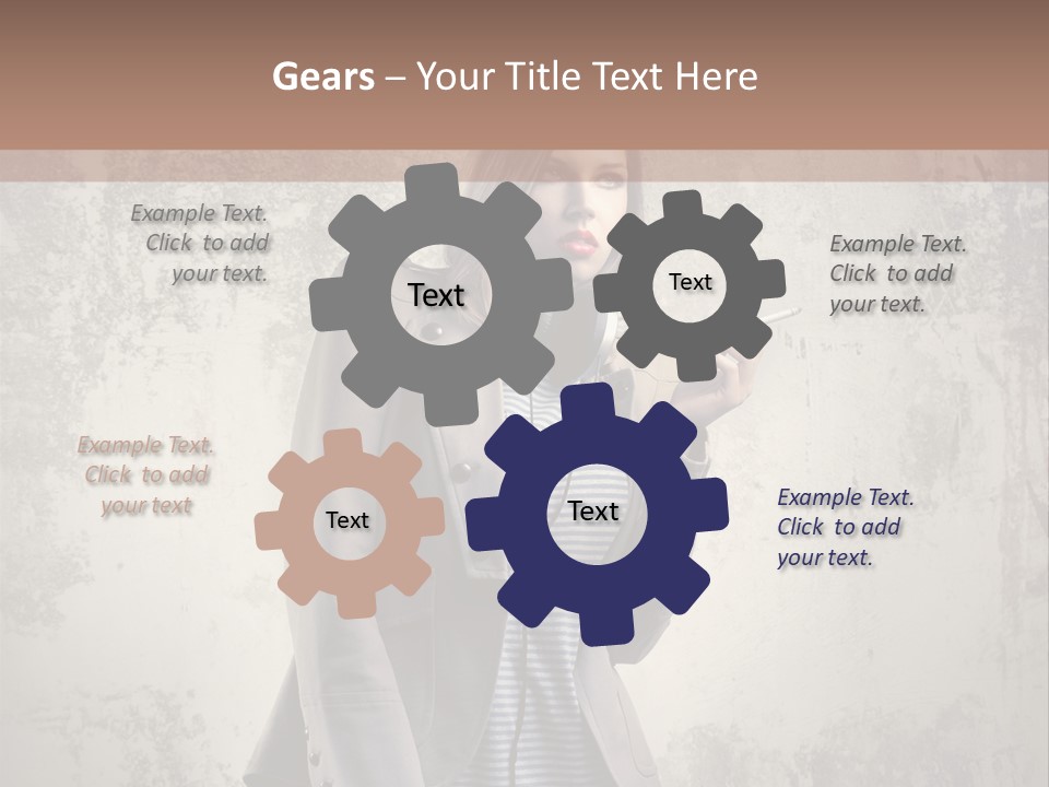 Grunge Music Headphones PowerPoint Template