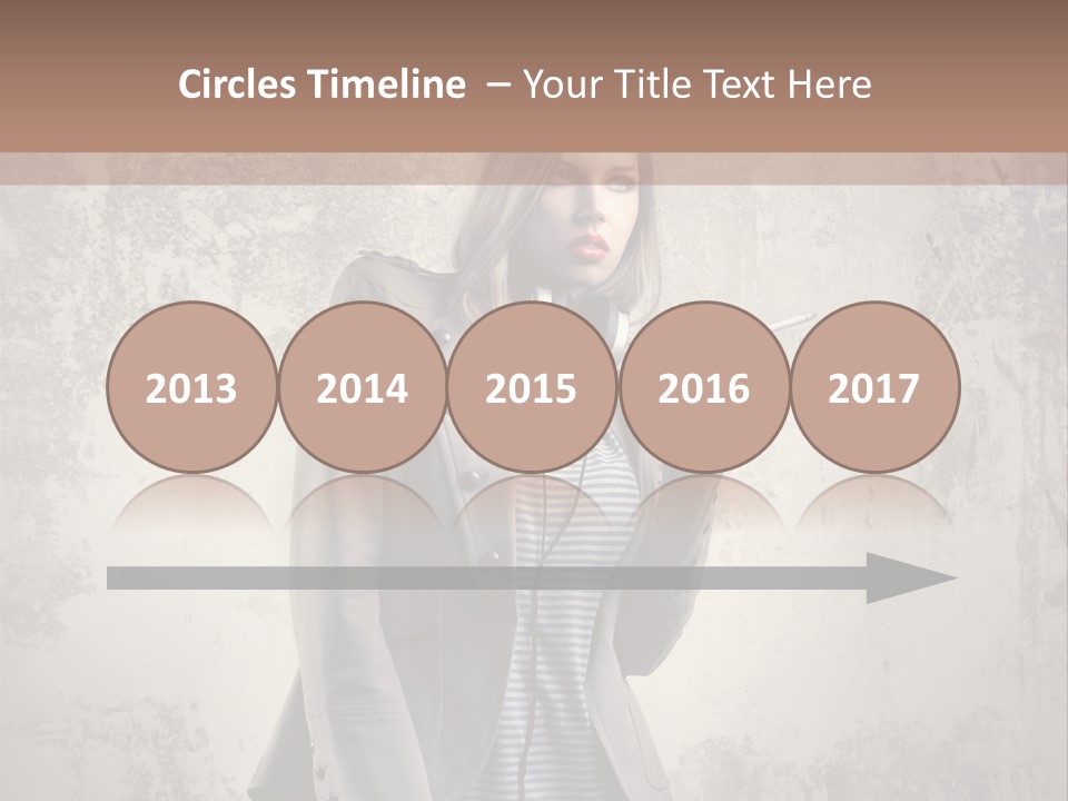Grunge Music Headphones PowerPoint Template