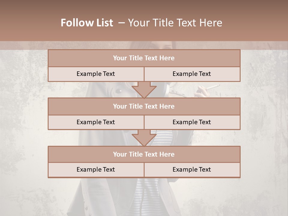 Grunge Music Headphones PowerPoint Template