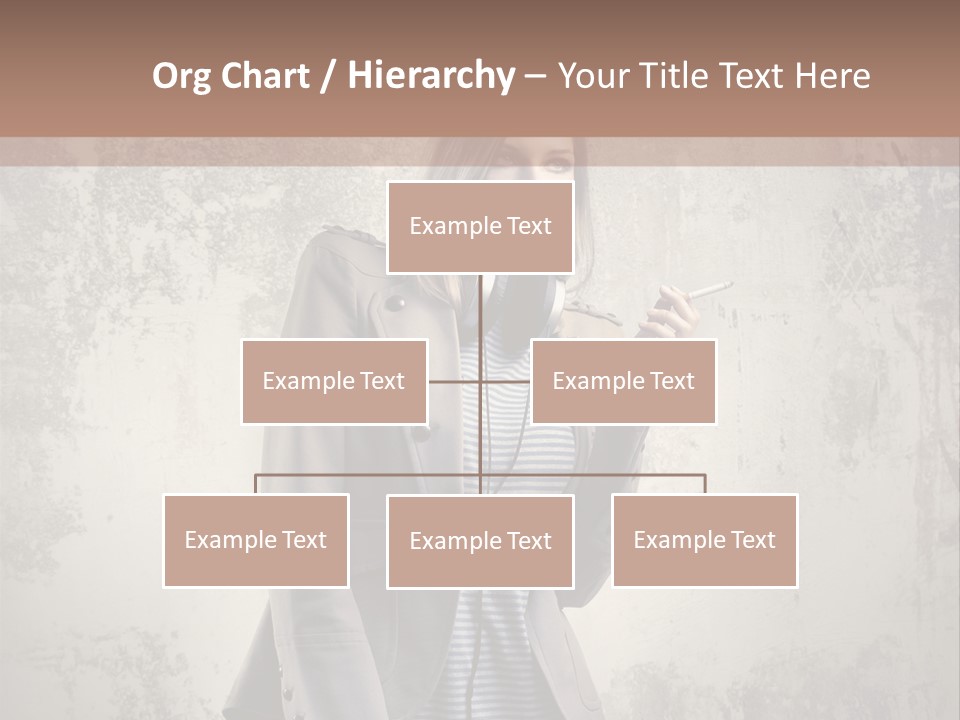 Grunge Music Headphones PowerPoint Template