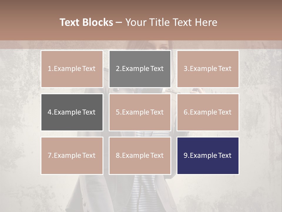 Grunge Music Headphones PowerPoint Template