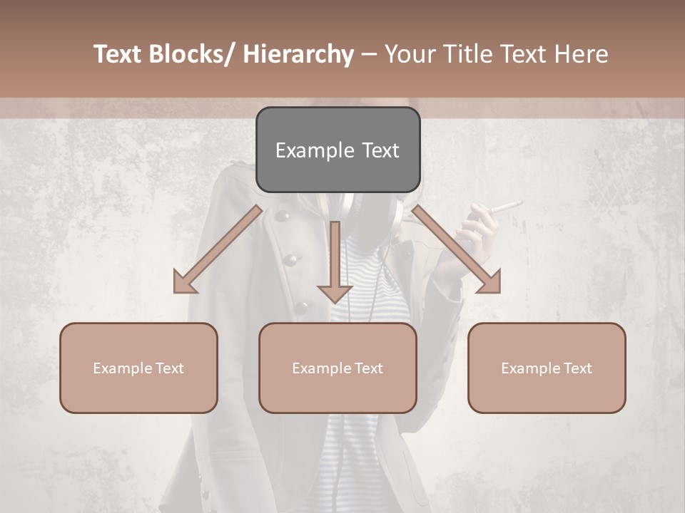 Grunge Music Headphones PowerPoint Template