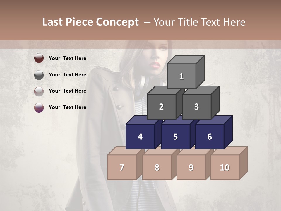 Grunge Music Headphones PowerPoint Template