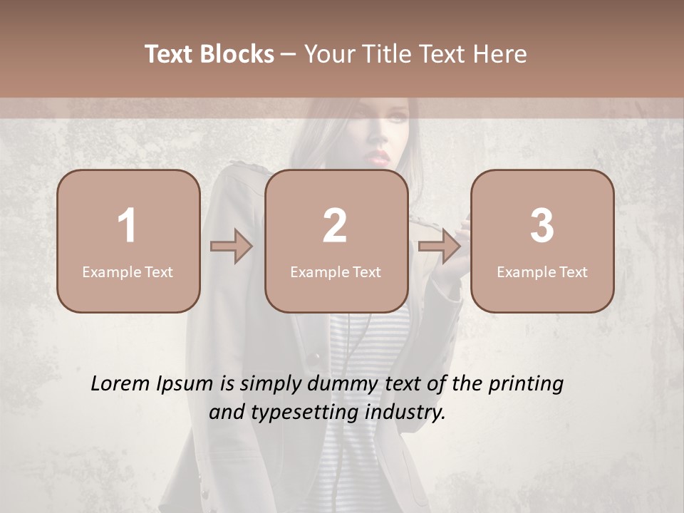 Grunge Music Headphones PowerPoint Template