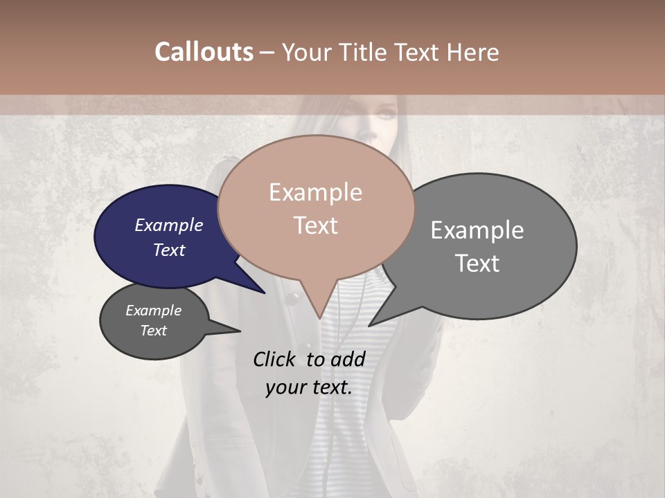 Grunge Music Headphones PowerPoint Template