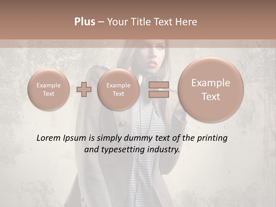 Grunge Music Headphones PowerPoint Template