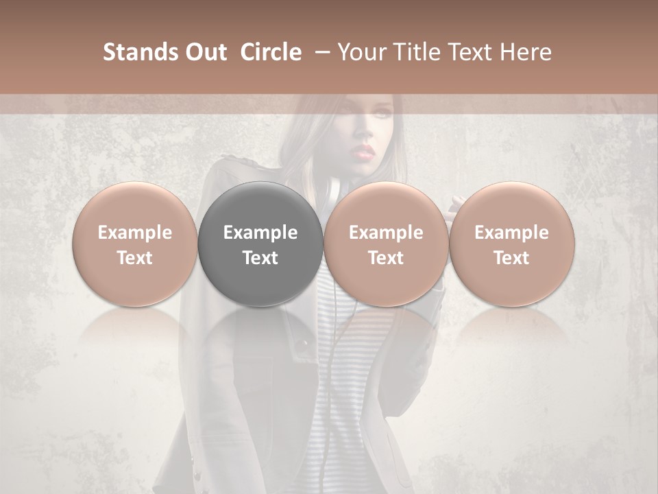 Grunge Music Headphones PowerPoint Template