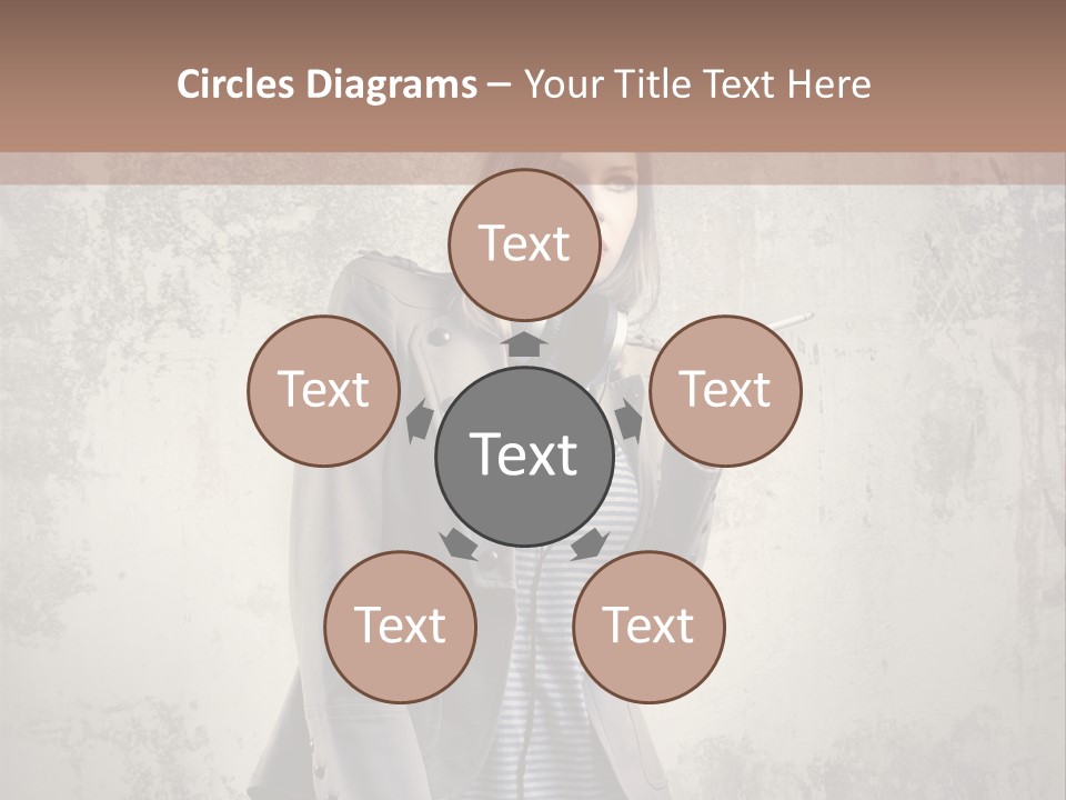 Grunge Music Headphones PowerPoint Template