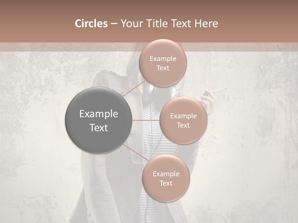 Grunge Music Headphones PowerPoint Template