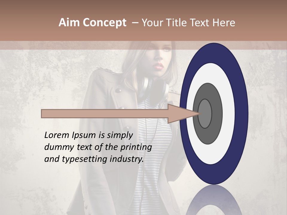 Grunge Music Headphones PowerPoint Template