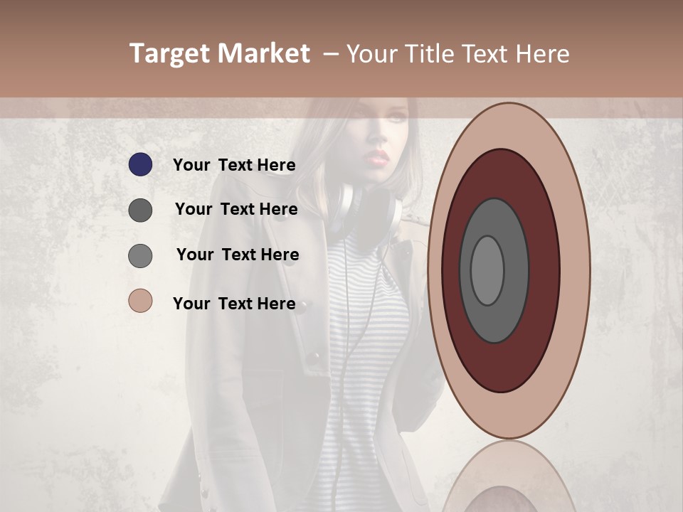 Grunge Music Headphones PowerPoint Template