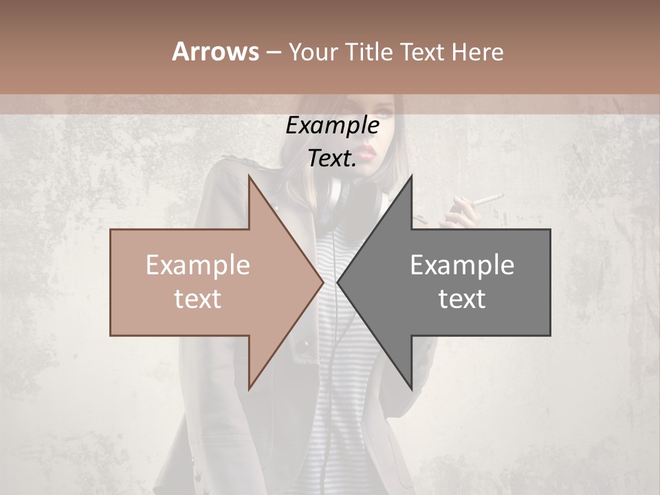 Grunge Music Headphones PowerPoint Template